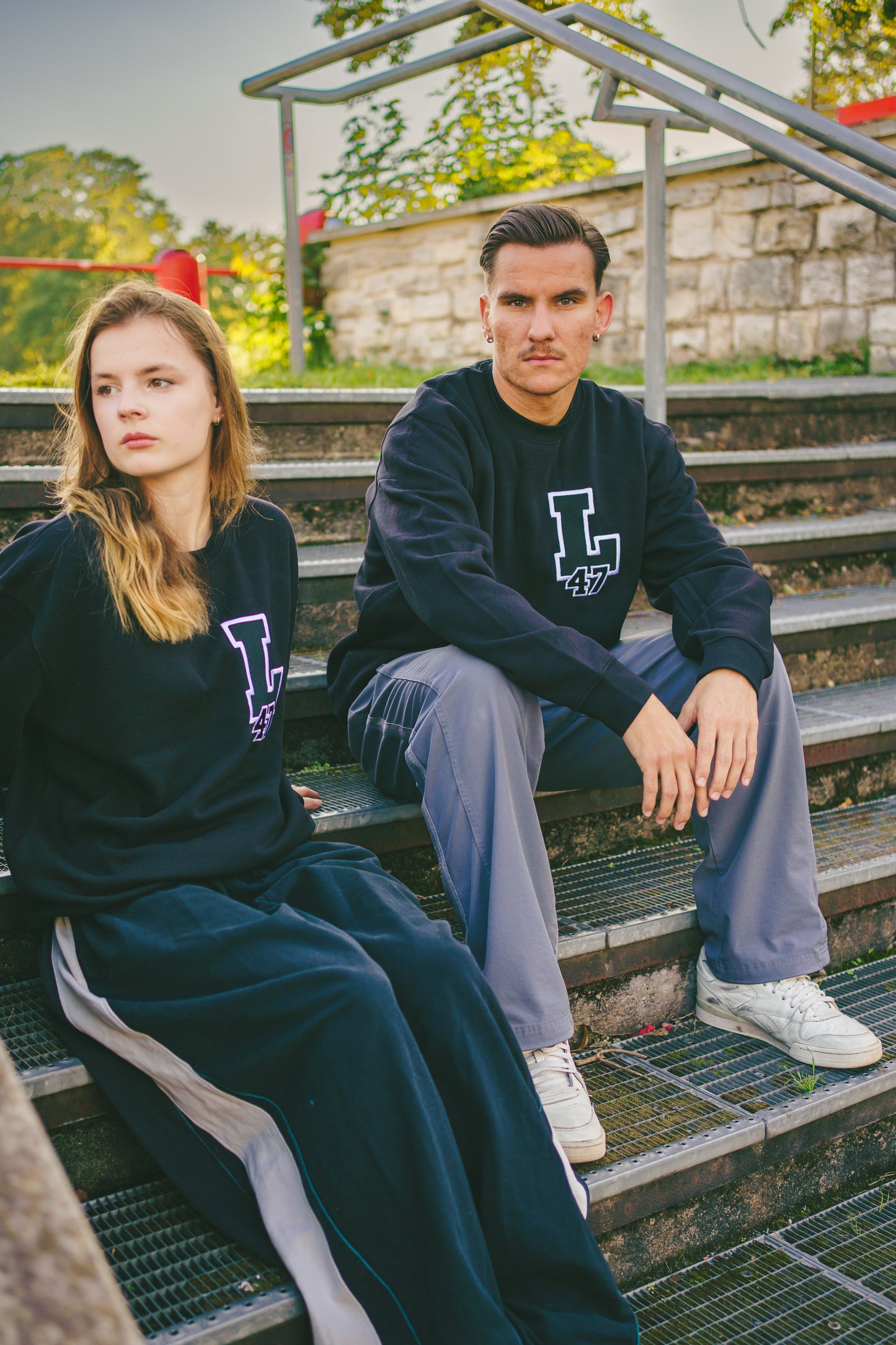 47er College Pullover Schwarz