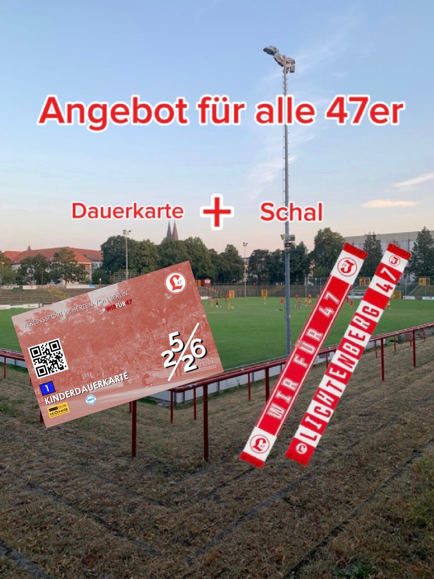 47er BUNDLE - ermäßigte Rückrunden Dauerkarte 25/26 + Fanschal